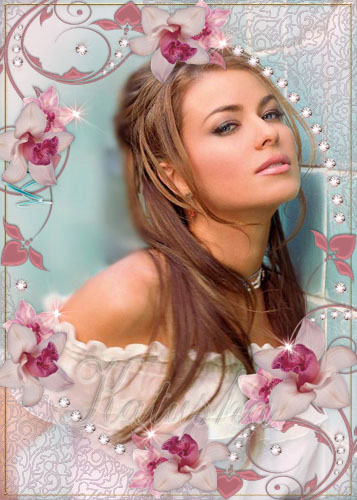 Frames for Photoshop - Pink Orchids