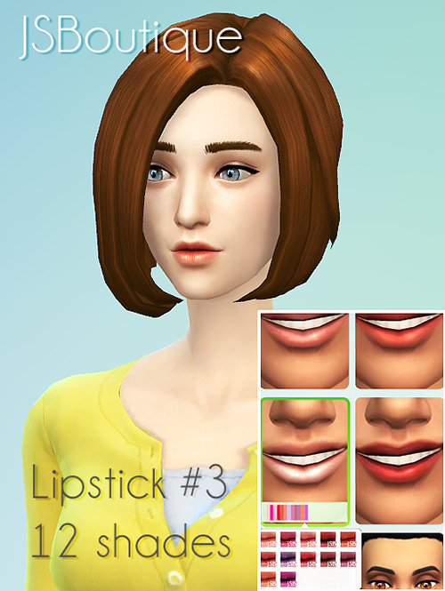 Помады блески для губ для Sims 4 Косметика для Sims 4 Каталог