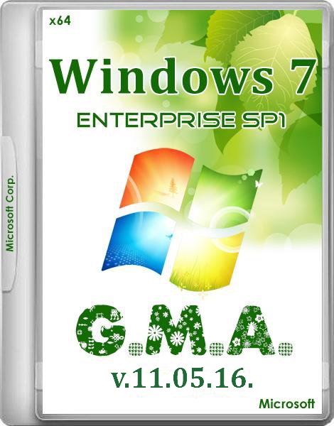 Windows 7 Enterprise SP1 x64 RUS G.M.A. v.11.05.16. Windows 7 Enterprise SP1 x64 RUS G.M.A. v.11.05.16.