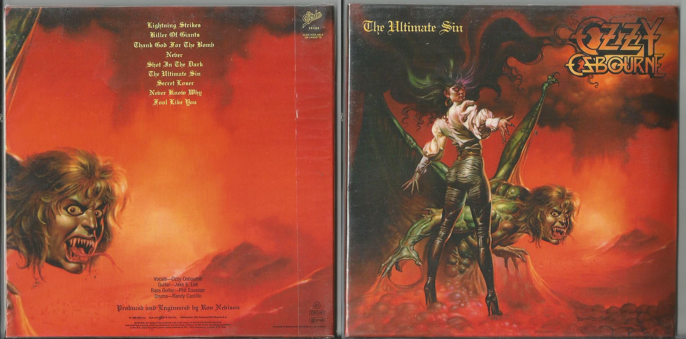 ozzy osbourne the ultimate sin vinyl