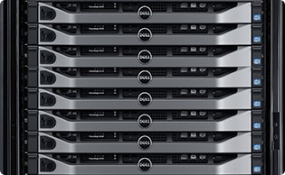 Стойка с серверами dell poweredge r230