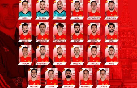 6 Мадридистов попали в заявку сборной Испании на ЧМ-2018