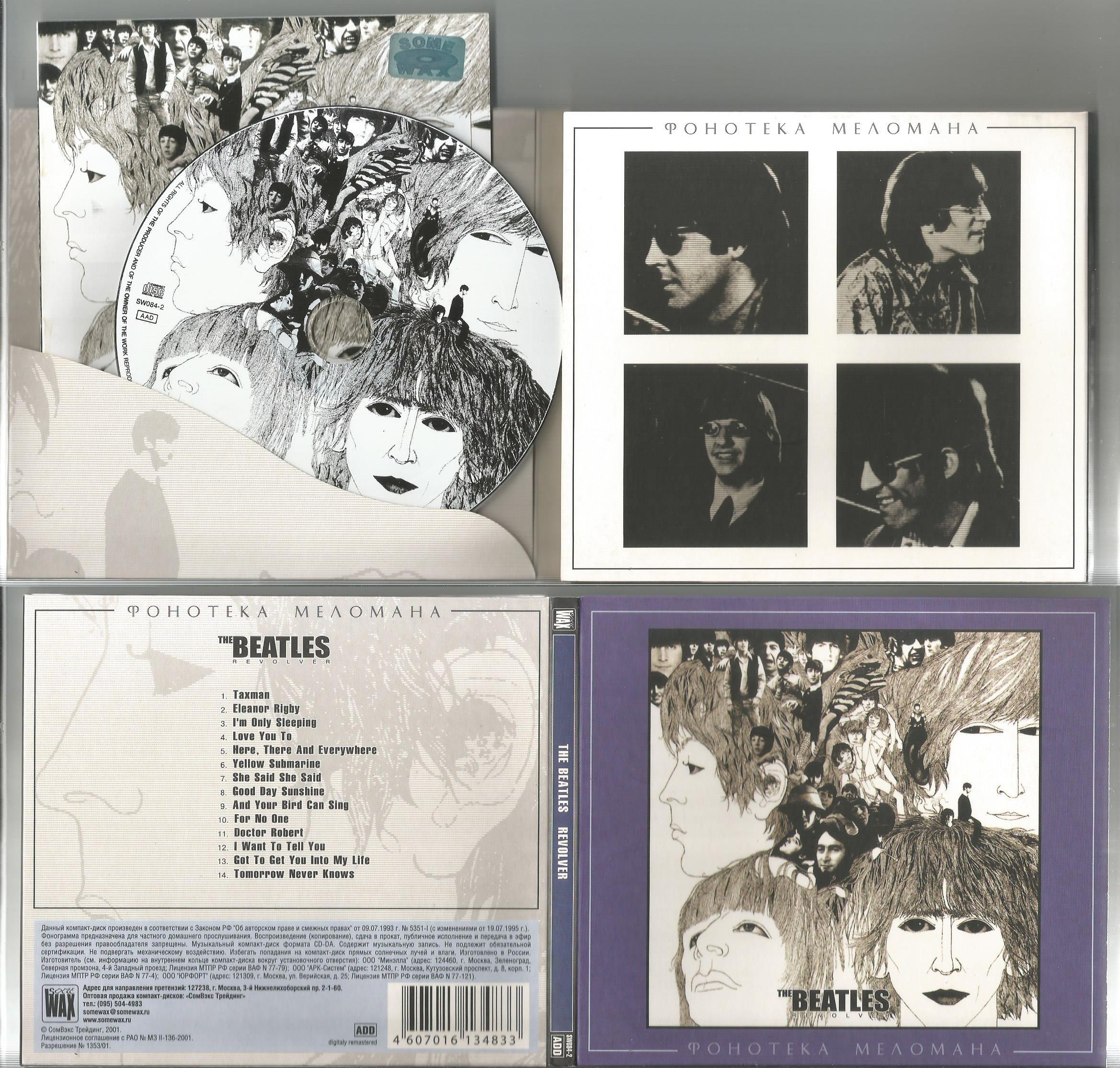 BEATLES - Revolver (foldout Digipack With 8page Booklet Lyrics Included, Track Listing On Cd's Working Side, P