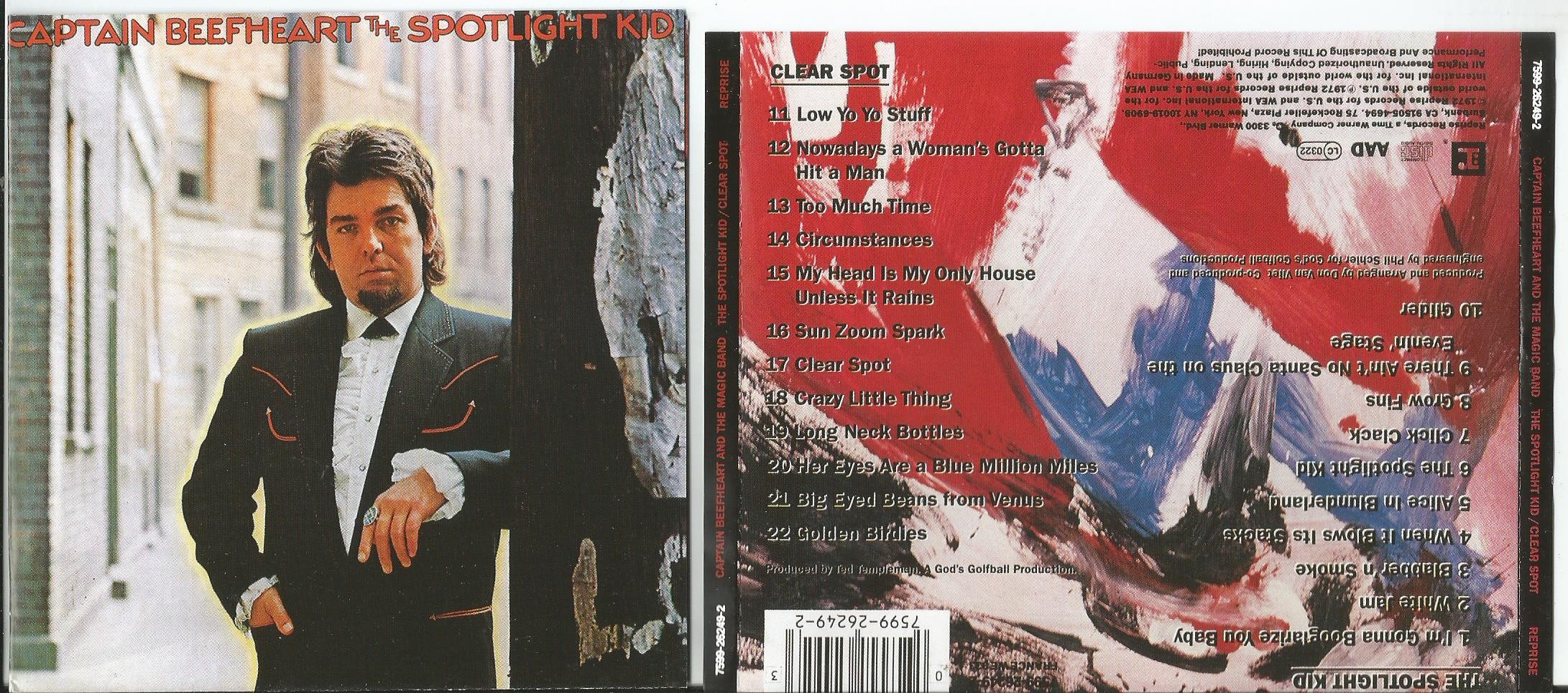 CAPTAIN BEEFHEART &THE MAGIC BAND - The Spotlight Kid/ Clear Spot (2 In 1cd, Poster Mode Booklet)