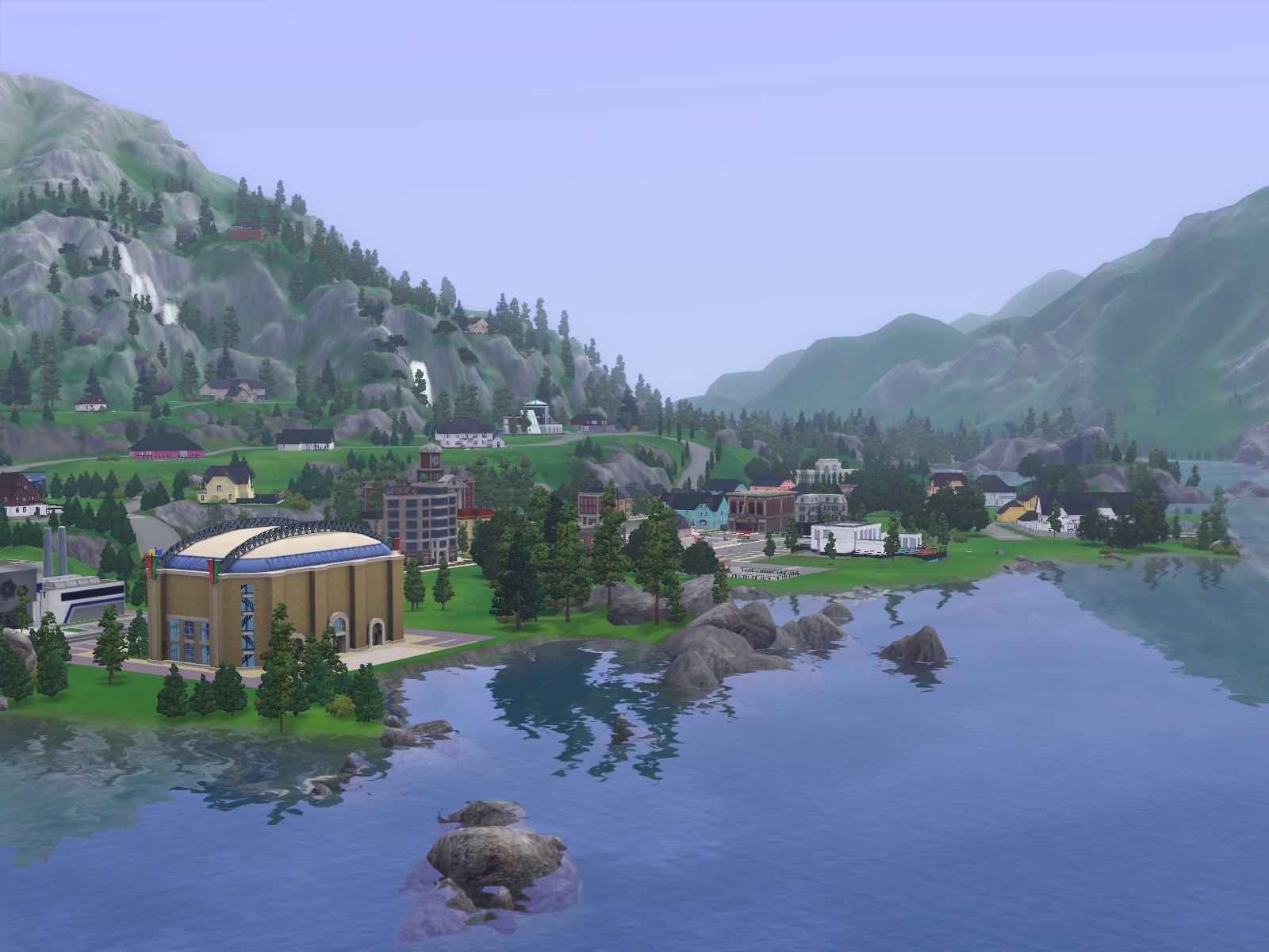 Симс 3 хидден спрингс. The SIMS 3 Хидден Спрингс. Городок Хидден Спрингс симс 3. Hidden Springs симс 3. Хидден Спрингс фонтан молодости.