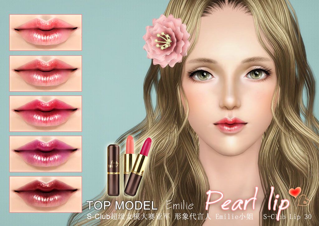 Sims 30. SIMS 3 помада. S Club SIMS 3. SIMS 3 ll Lip n 21. Lipstick 3d model.