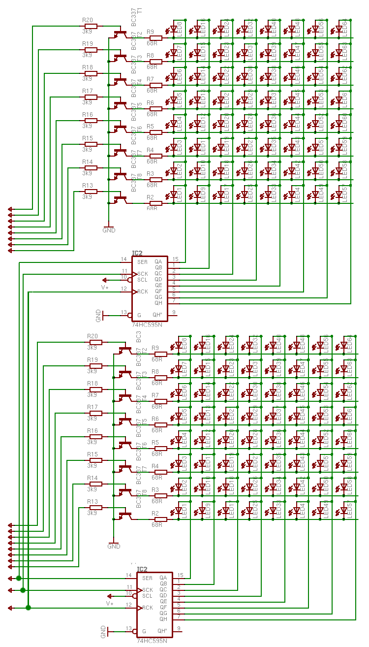 Светодиодная матрица схема