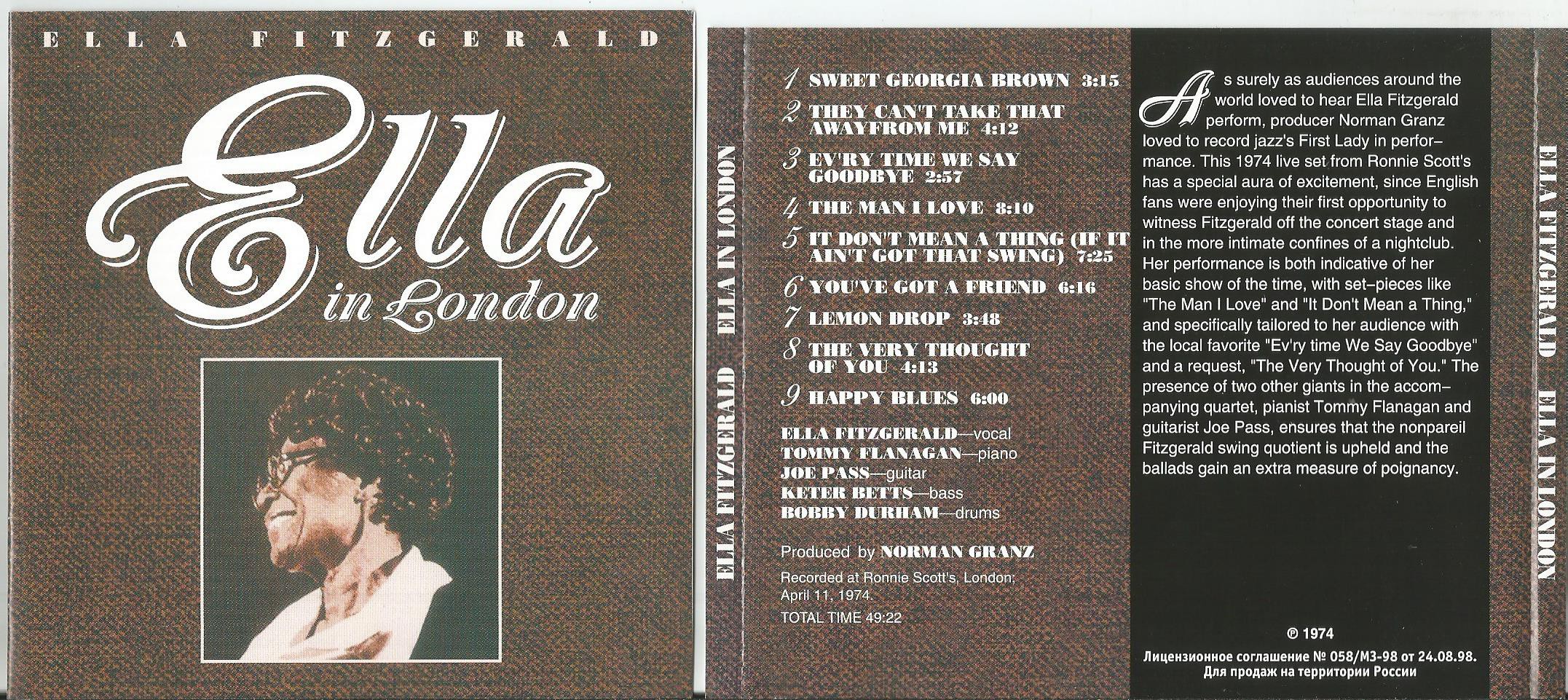 Ella Fitzgerald Sweet Georgia Brown.