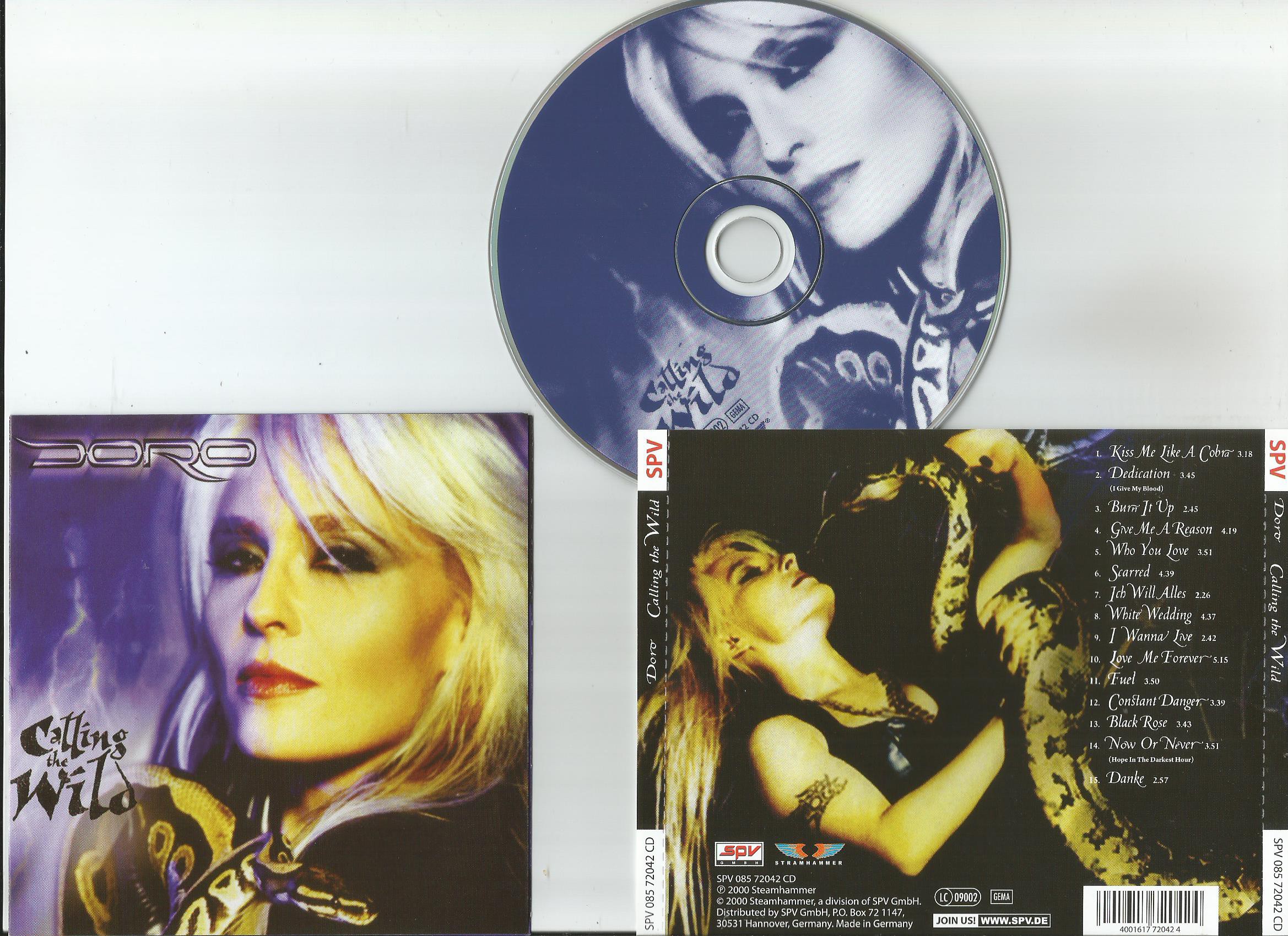 doro calling the wild (16page booklet with lyrics)