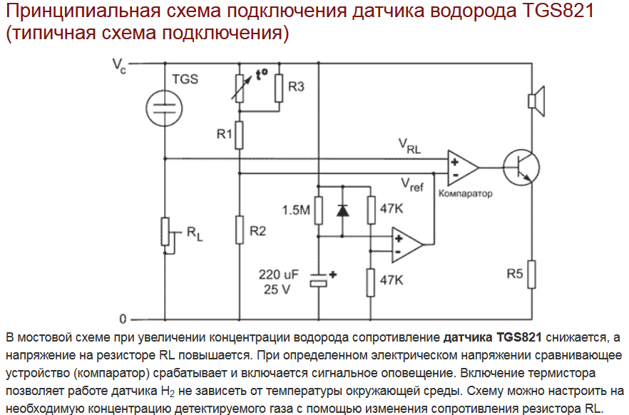 Tgs5042 схема подключения