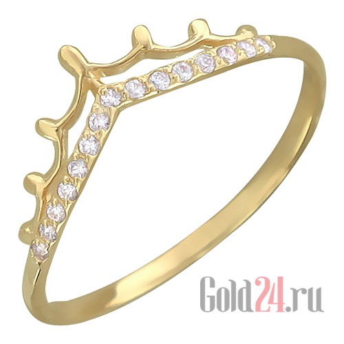 Женское кольцо из золота с кубическим цирконием – доступная роскошь
