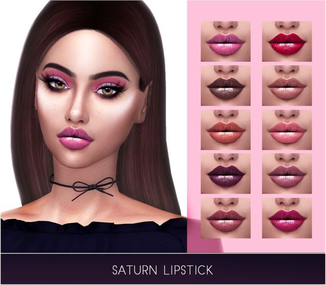 Помады блески для губ для Sims 4 Косметика для Sims 4 Каталог