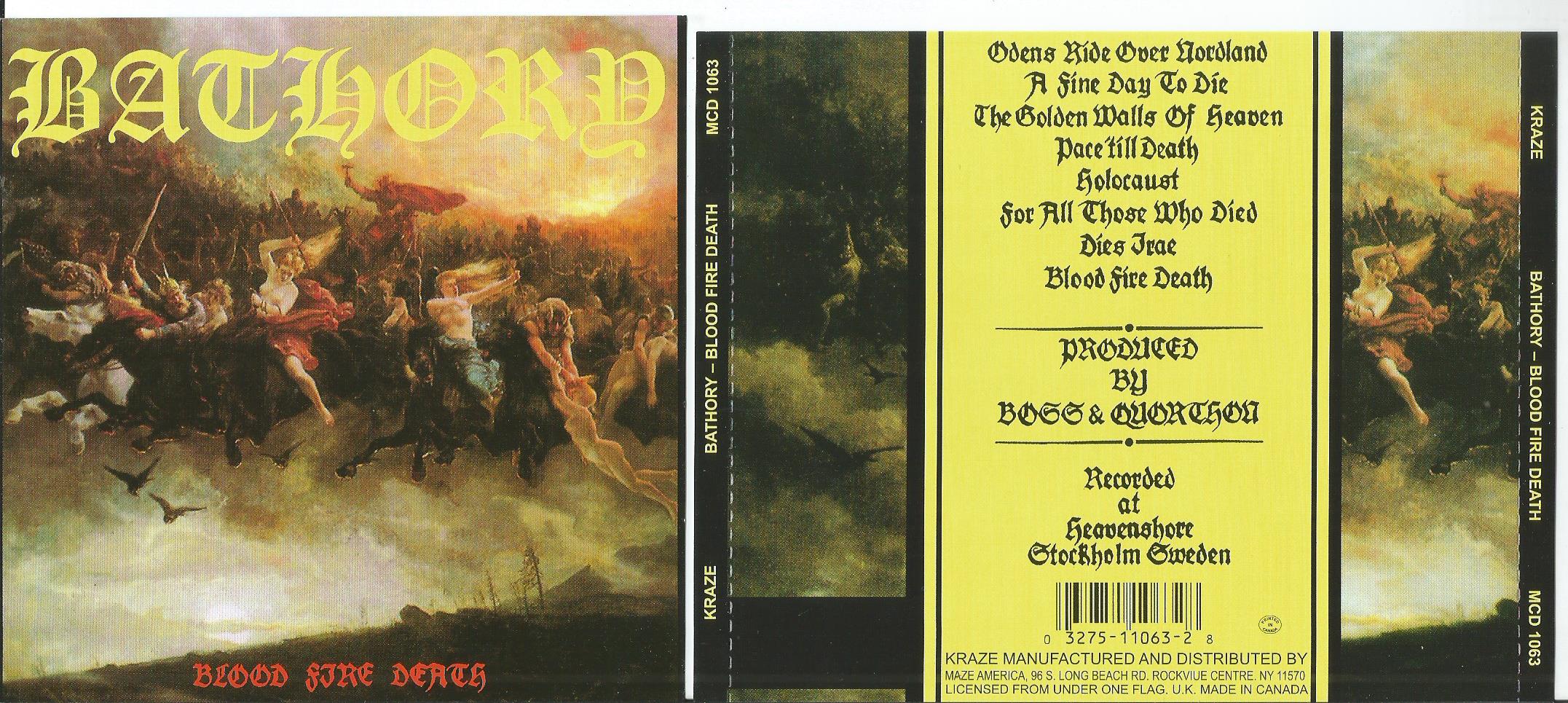 Blood fire death by Bathory, CD with apexmusic Ref
