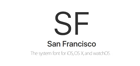 Шрифт San Francisco Pro