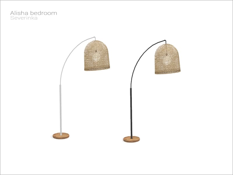Лампа Alisha bedroom - floor rotang lamp от Severinka для Симс 4