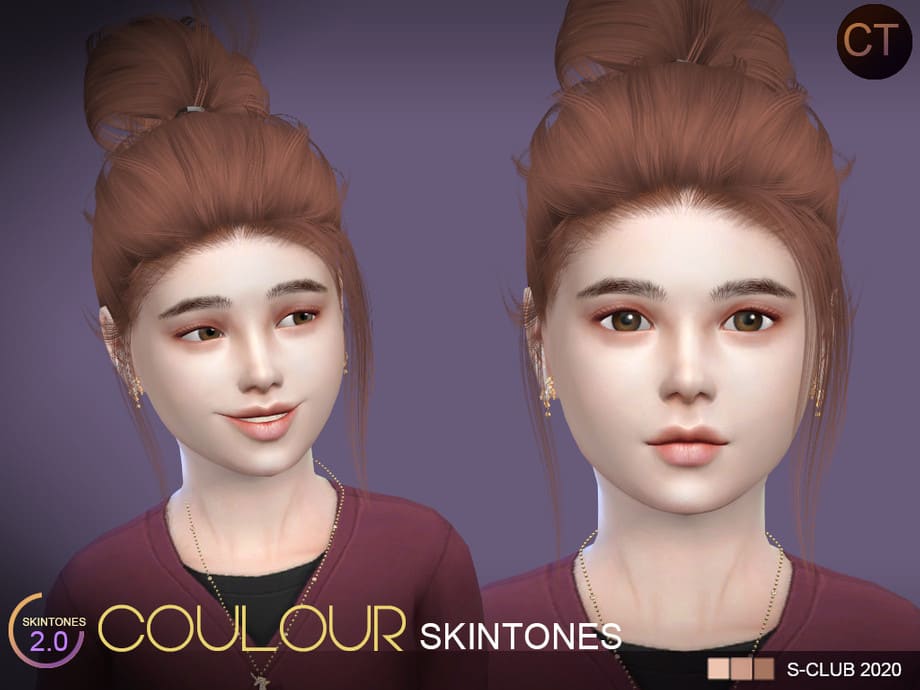 Скинтон COLOURS skintones CT 2.0 от S-Club для Симс 4