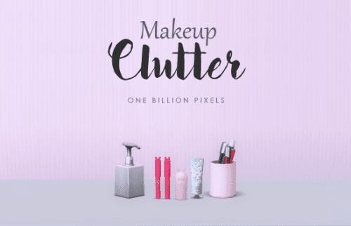 Декоративная косметика Makeup Clutter  от onebillionpixels для Симс 4