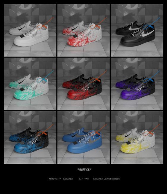 Кроссовки Archivefactions Sneakers  для Симс 4