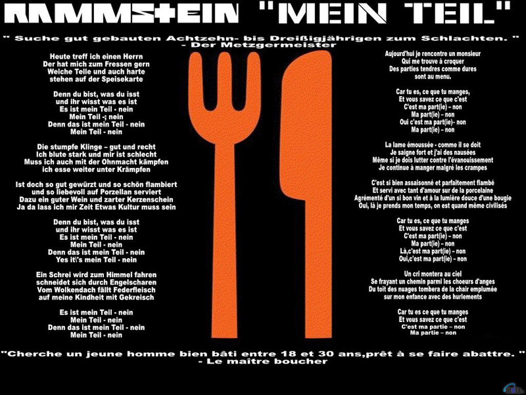 Рамштайн майн тайль. Mein Teil Rammstein текст. Рамштайн майн Тайль текст.