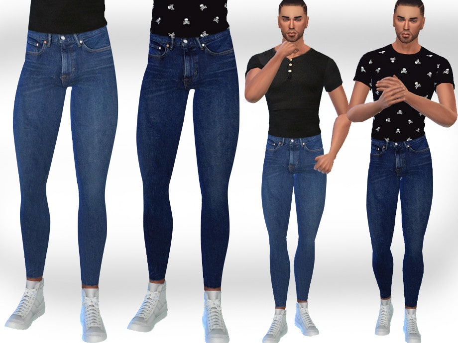 Мужские джинсы Slim Fit Jeans от Saliwa для Симс 4