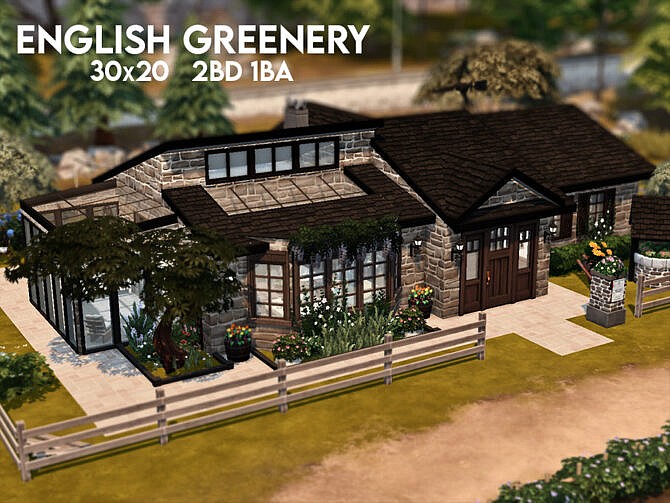 Дом English Greenery от xogerardine  для Симс 4