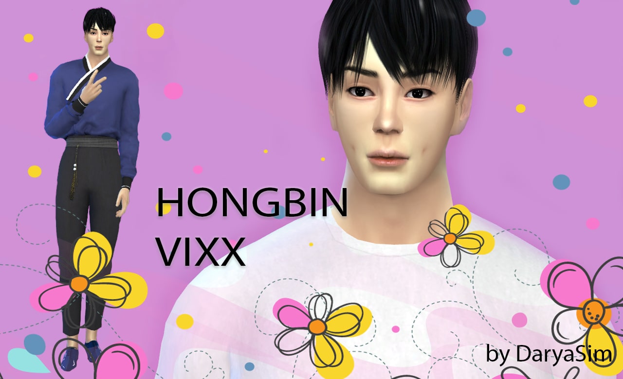 Корейский айдол VIXX HONGBIN от Darya Sim для Симс 4