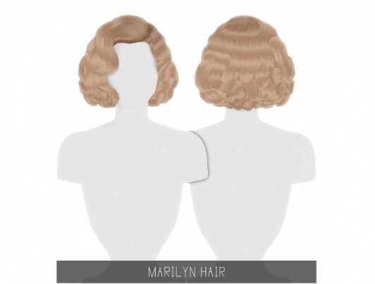 Прическа Marilyn Hair от Simpliciaty для Симс 4