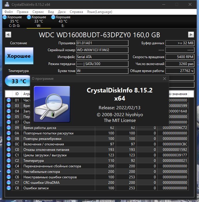 CrystalDiskInfo 8.15.2 RePack (& Portable) by elchupacabra [Multi/Ru]