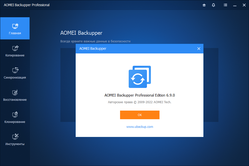 AOMEI Backupper Pro 6.9.0 [Multi/Ru] (акция Comss)