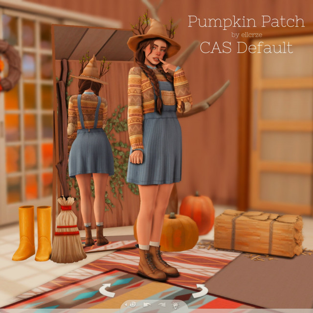 Осенний и Хэллоуинский фоны для Cas Pumpkin Patch And Spooky Cas