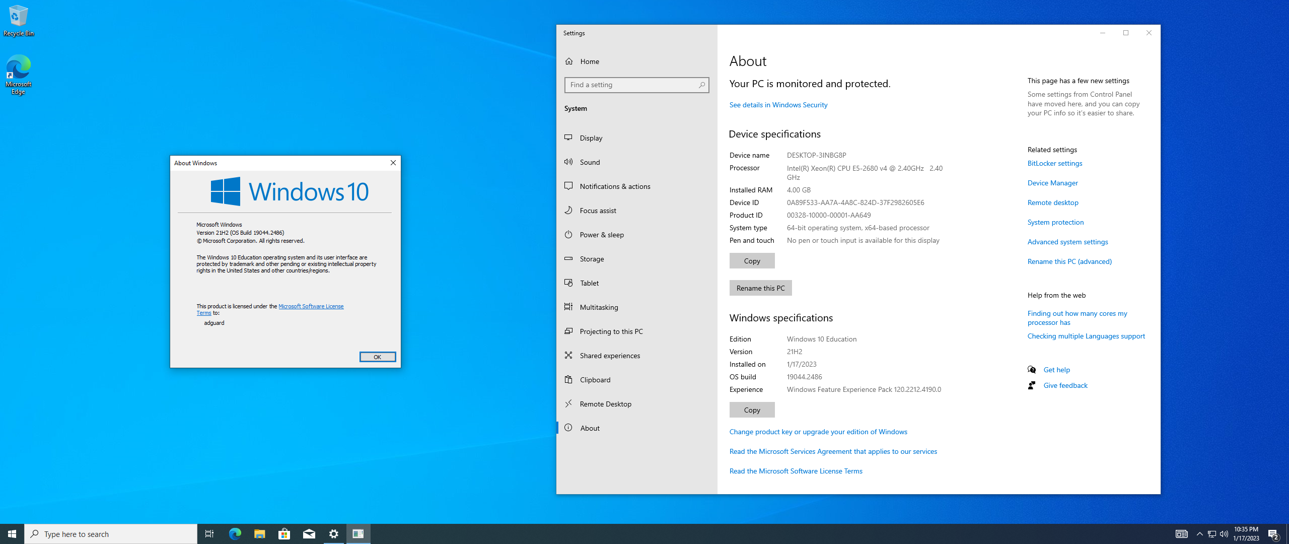 Microsoft Windows 10.0.19044.2486, Version 21H2 (Updated January 2023) - Оригинальные образы от Microsoft MSDN [En]
