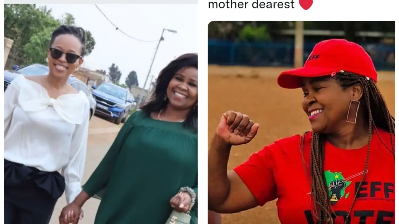 Mbuyiseni Ndlozi's partner Mmabatho Montsho, celebrates his mother on ...