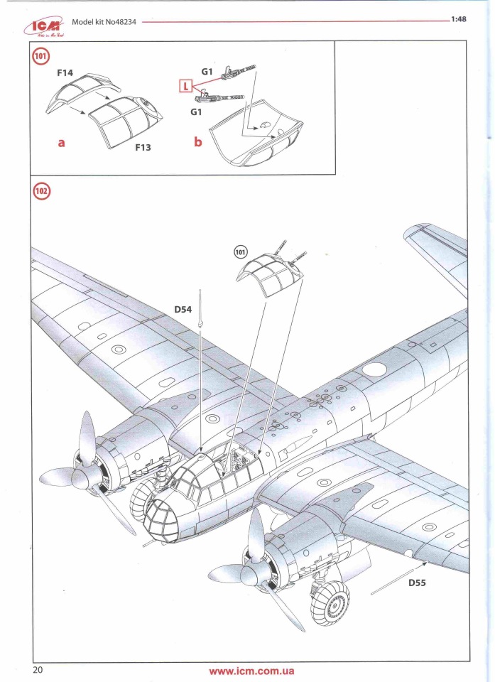 Обзор Ju-88A-14, 1/48, (ICM 48234). Df728e8d8da82ed52ad9fcf27ad45f93
