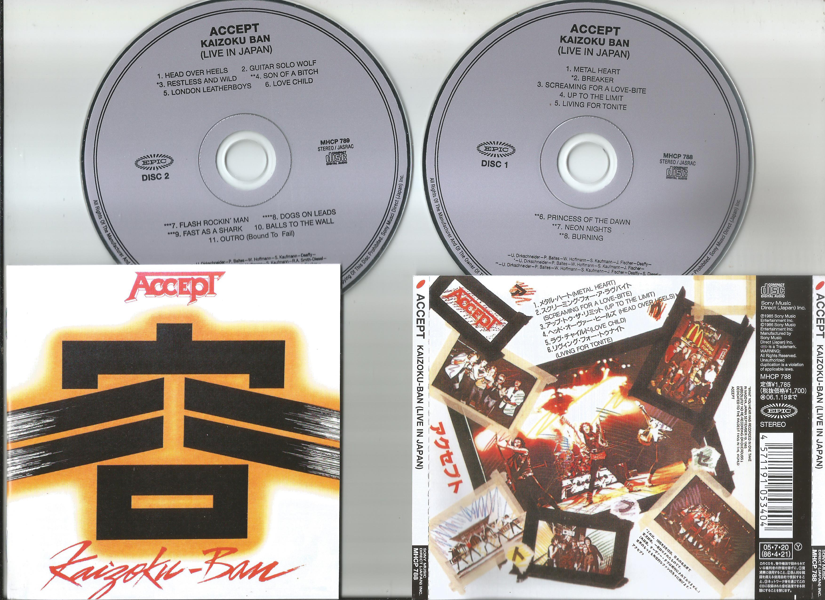 accept kaizoku-ban (live in japan)(2cd 19 tracks)