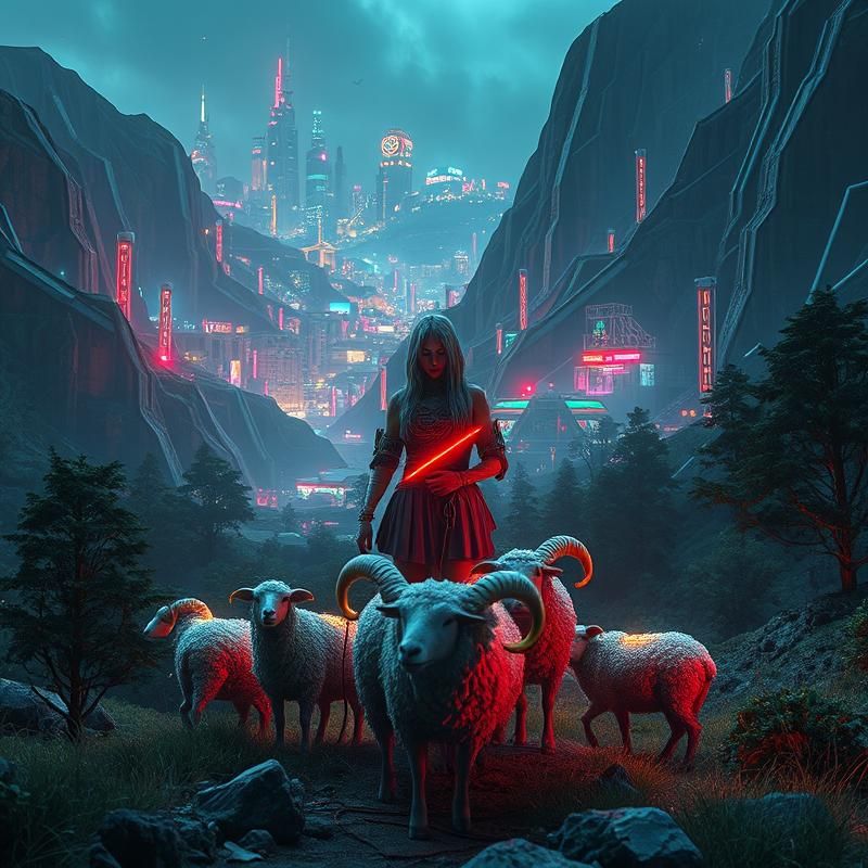 cyberpunk style AI art