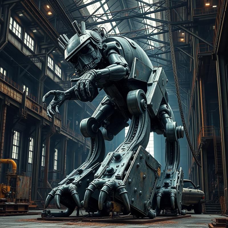 industrial style AI art