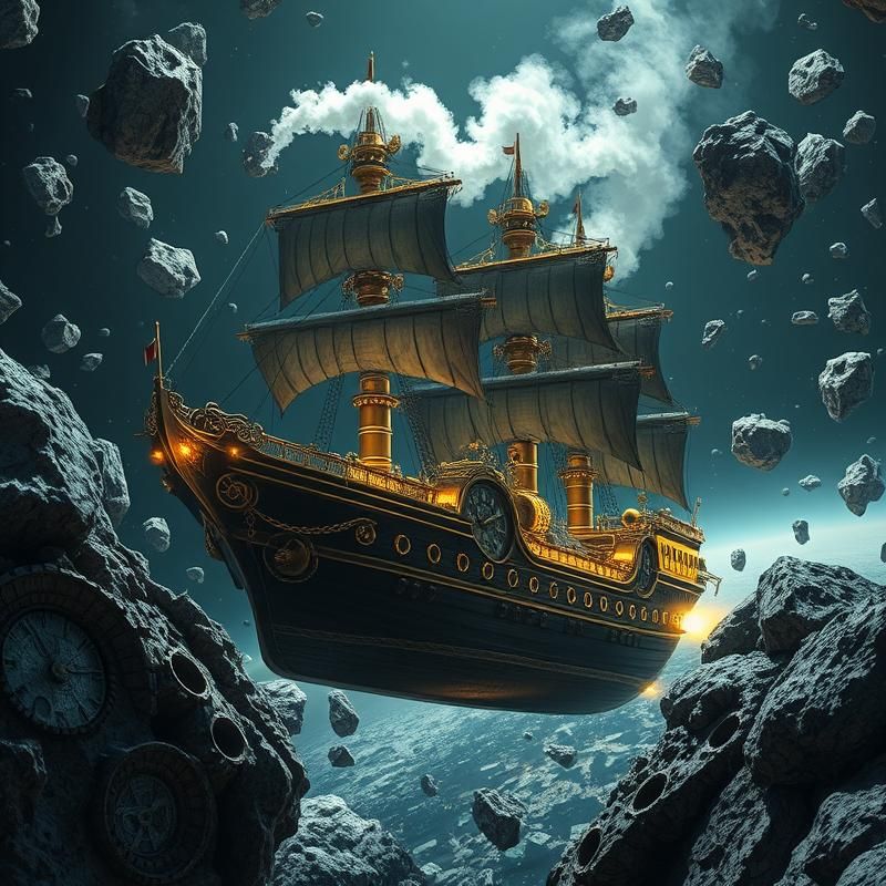 steampunk style AI art