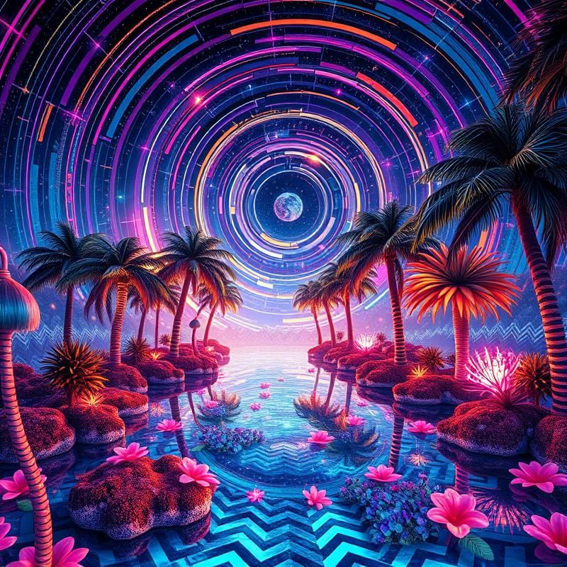 op art style AI art
