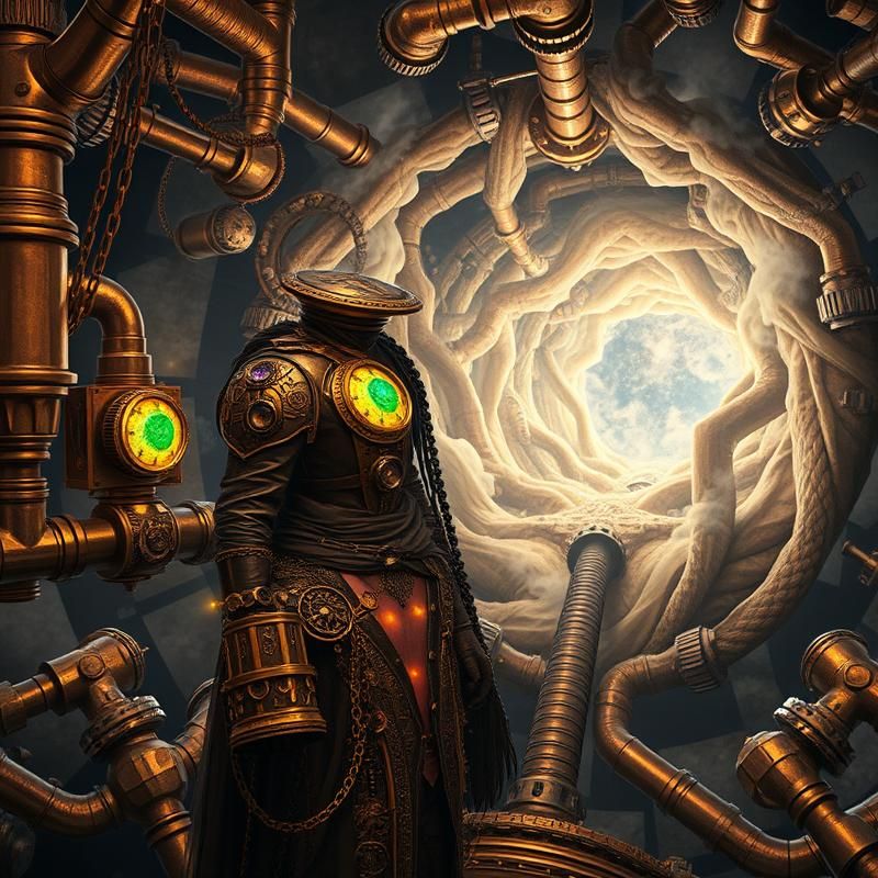 steampunk style AI art