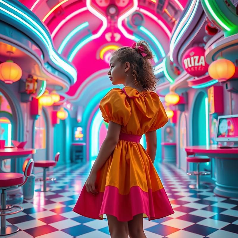 retro style AI art