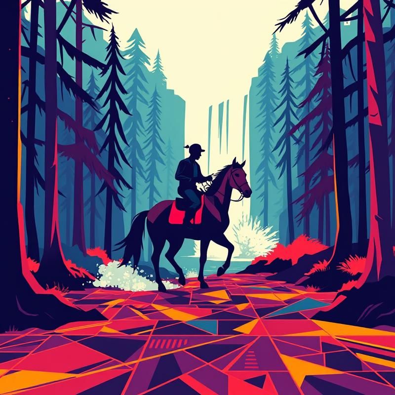 memphis design style AI art