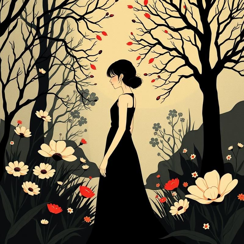lithograph style AI art
