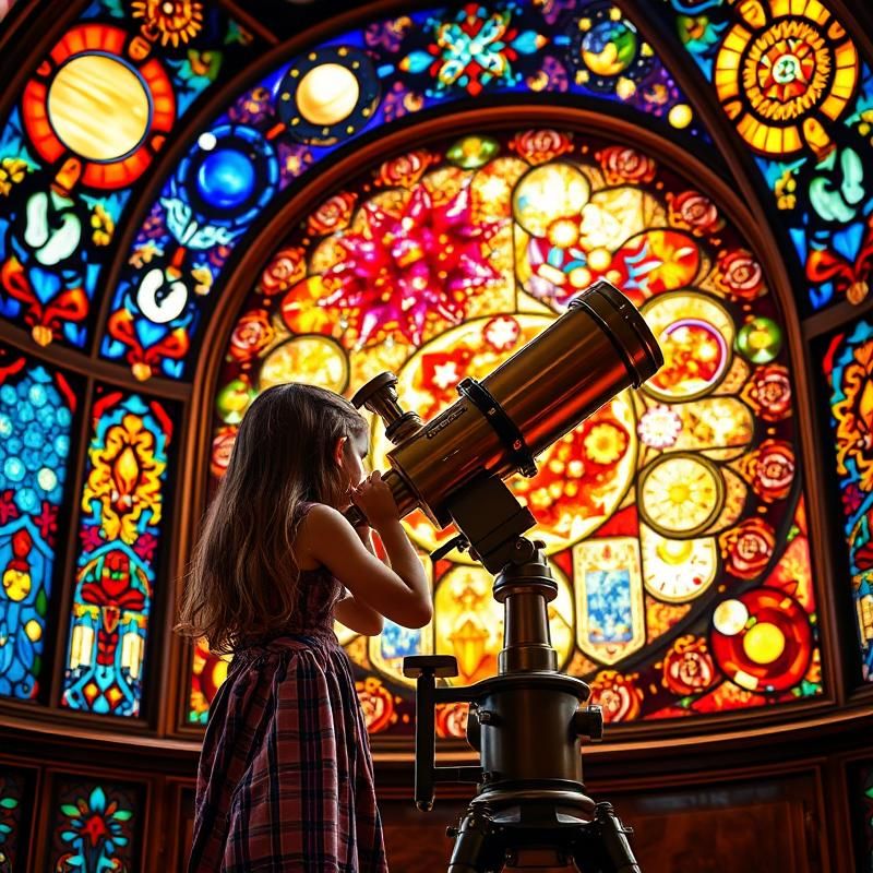 stained glass style AI art