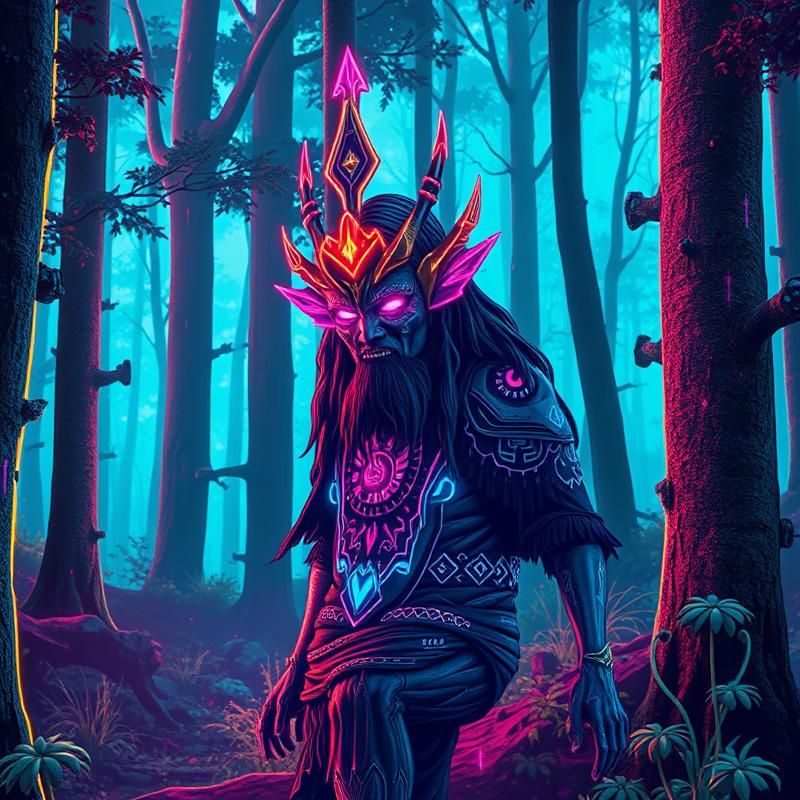 synthwave style AI art