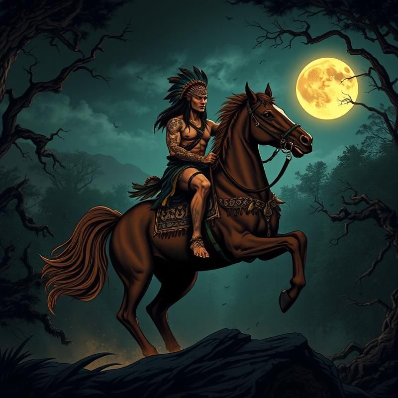 tribal style AI art