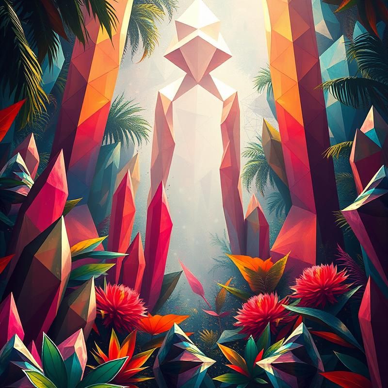 geometric style AI art