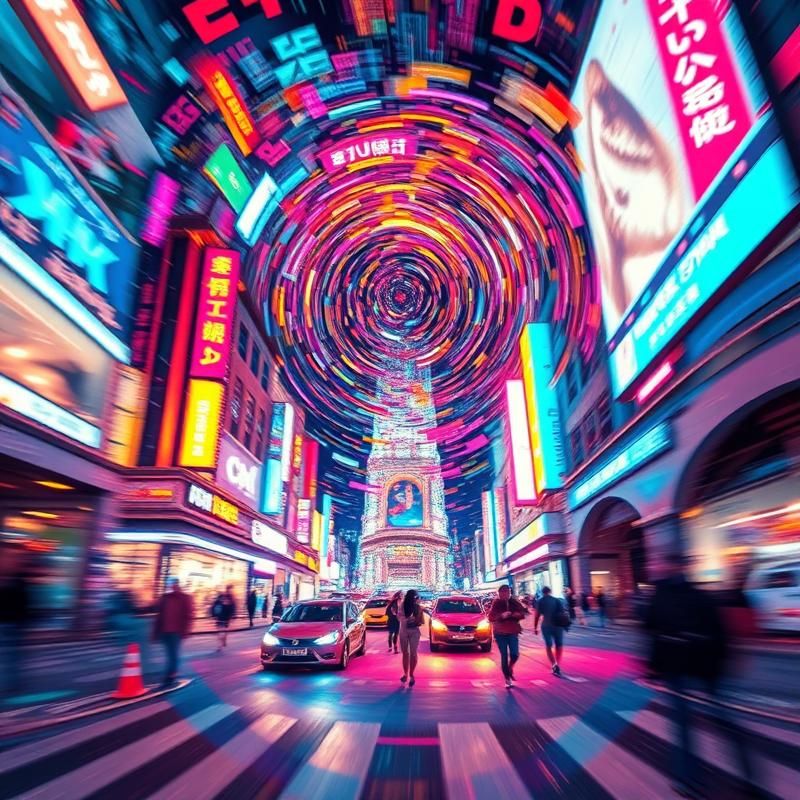 kinetic art style AI art