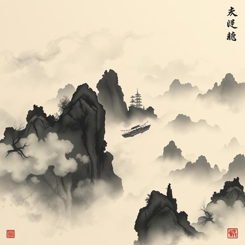 chinese painting style AI art