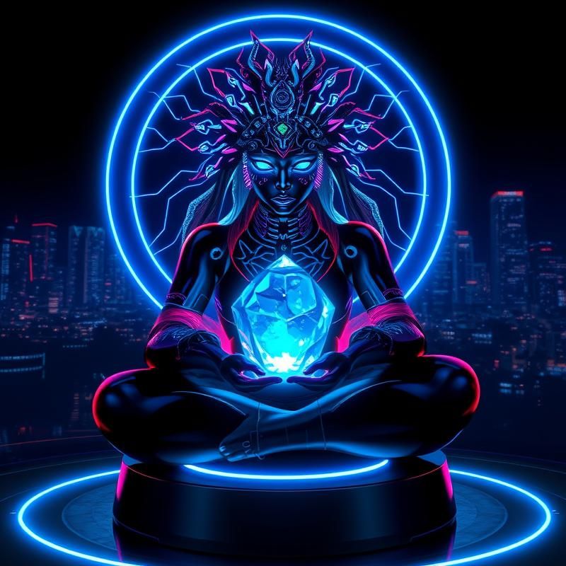 neon art style AI art