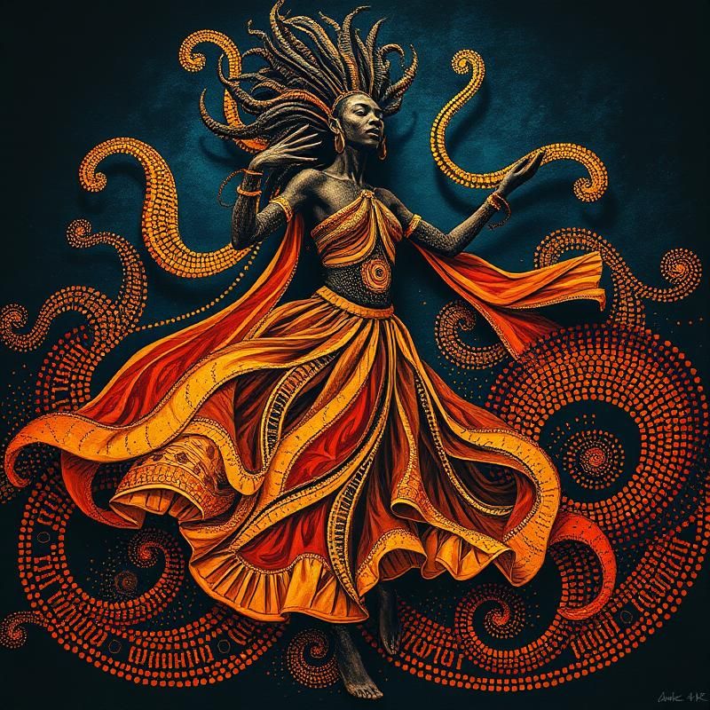 aboriginal art style AI art